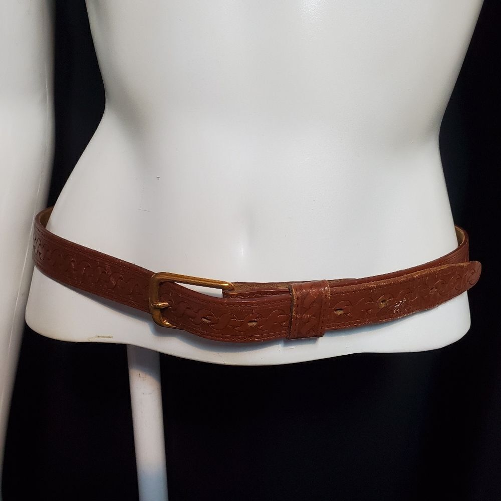 Vintage Pioneer Cowhide Hand Stained Belt
